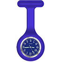 Los mejores  - Reloj para enfermera- aguja brillante en la oscuridad- correa de silicona con clip- reloj de bolsillo para trabajadores…